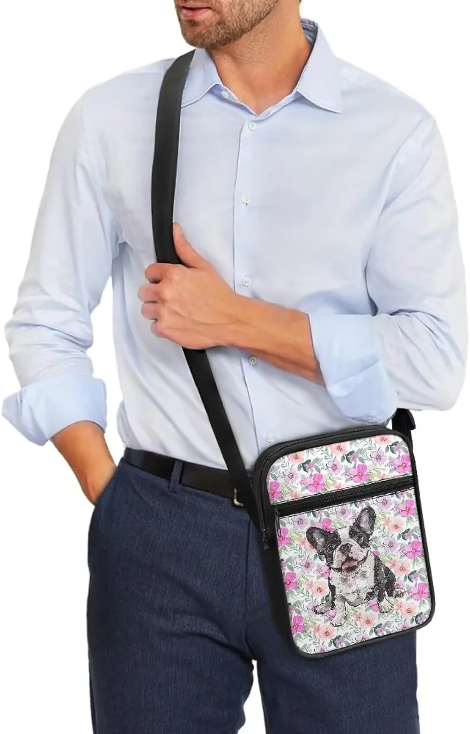Rchsmod Small Crossbody Bag for Women Men Messenger Bag with Adjustable Strap, Sling Bag Cell Phone Purse with Zipper Closure