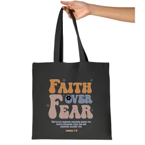 Religious Gifts for Faith Based with Inspiring Bible Quotes and Catholic Messages for Christian Devotion Navy Black Multicolor Canvas Tote Bag