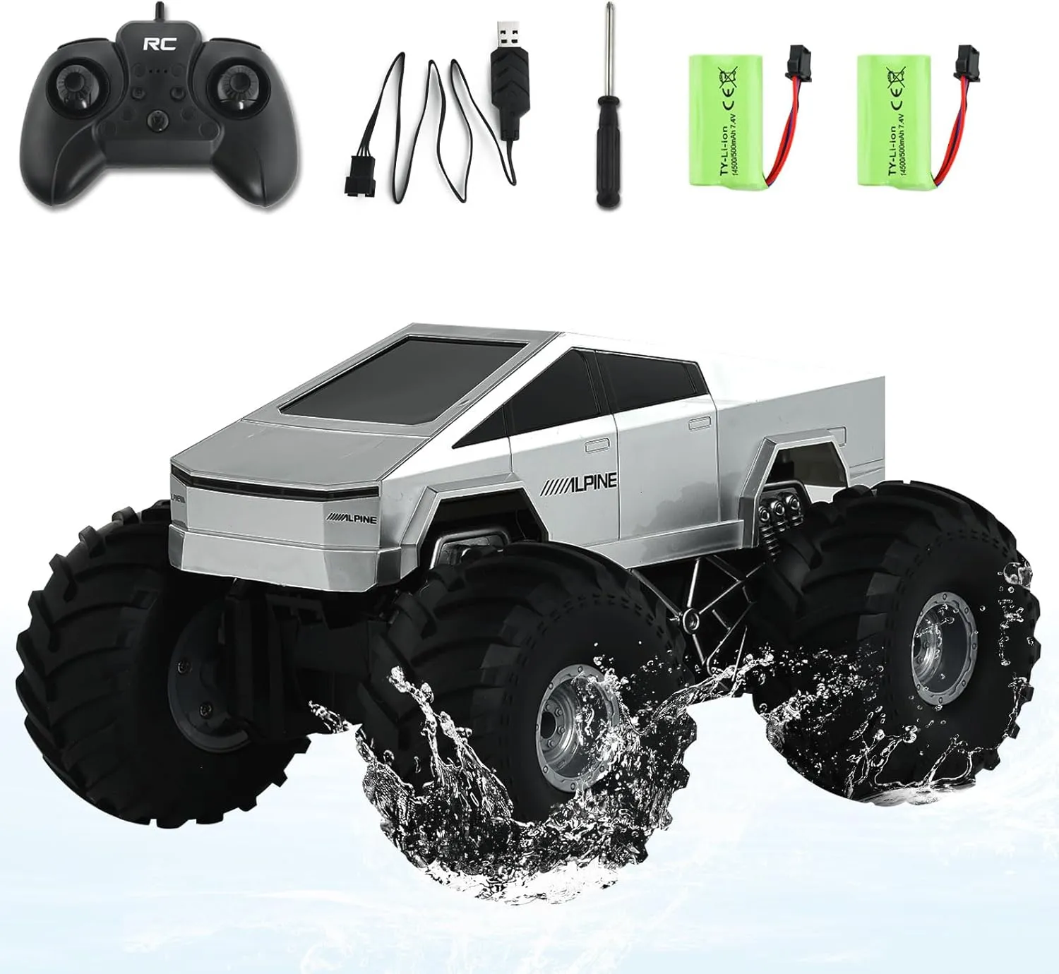 Remote Control Car, 1:16 RC Car, 30  KPH High-Speed 4WD RC Monster Truck, 2.4 GHz Remote Control Car, All-Terrain Electric Vehicle, Toy for Kids, CTRC003