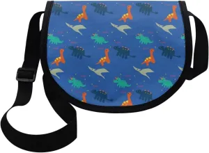 Renewold Dinosaur Print Crossbody Purse for Kids Crossbody Cross Body Handbags Cell Phone Wallet Cards Shoulder Bag with Adjustable Strap Messenger Bags Portable for Trip Running School