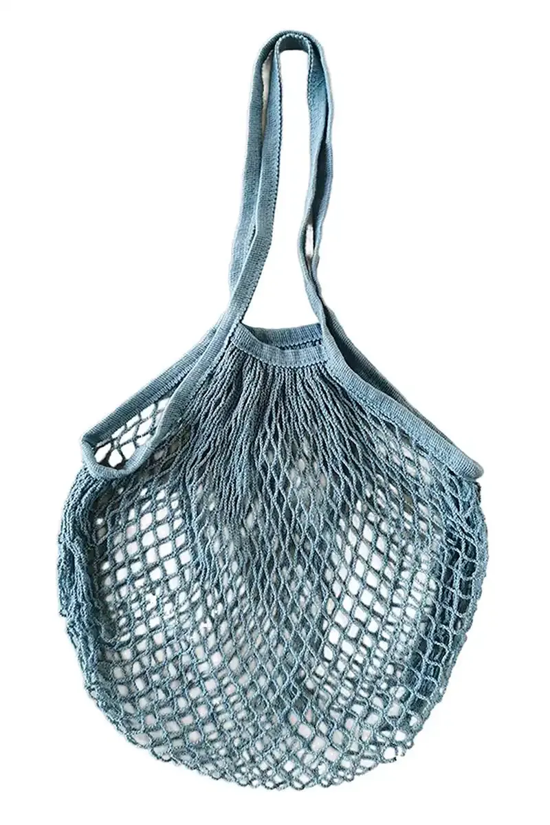 Reusable Shopping Mesh Market bag in Blue