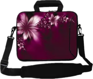 RICHEN 11 11.6 12 12.5 13 inches Case Laptop/Chromebook/Notebook PC Messenger Bag Tablet Travel Case Neoprene Handle Sleeve with Shoulder (11-13.3 inch, Flowers)