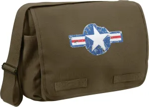 Rothco Air Corps Heavyweight Classic Messenger Bag, Olive Drab