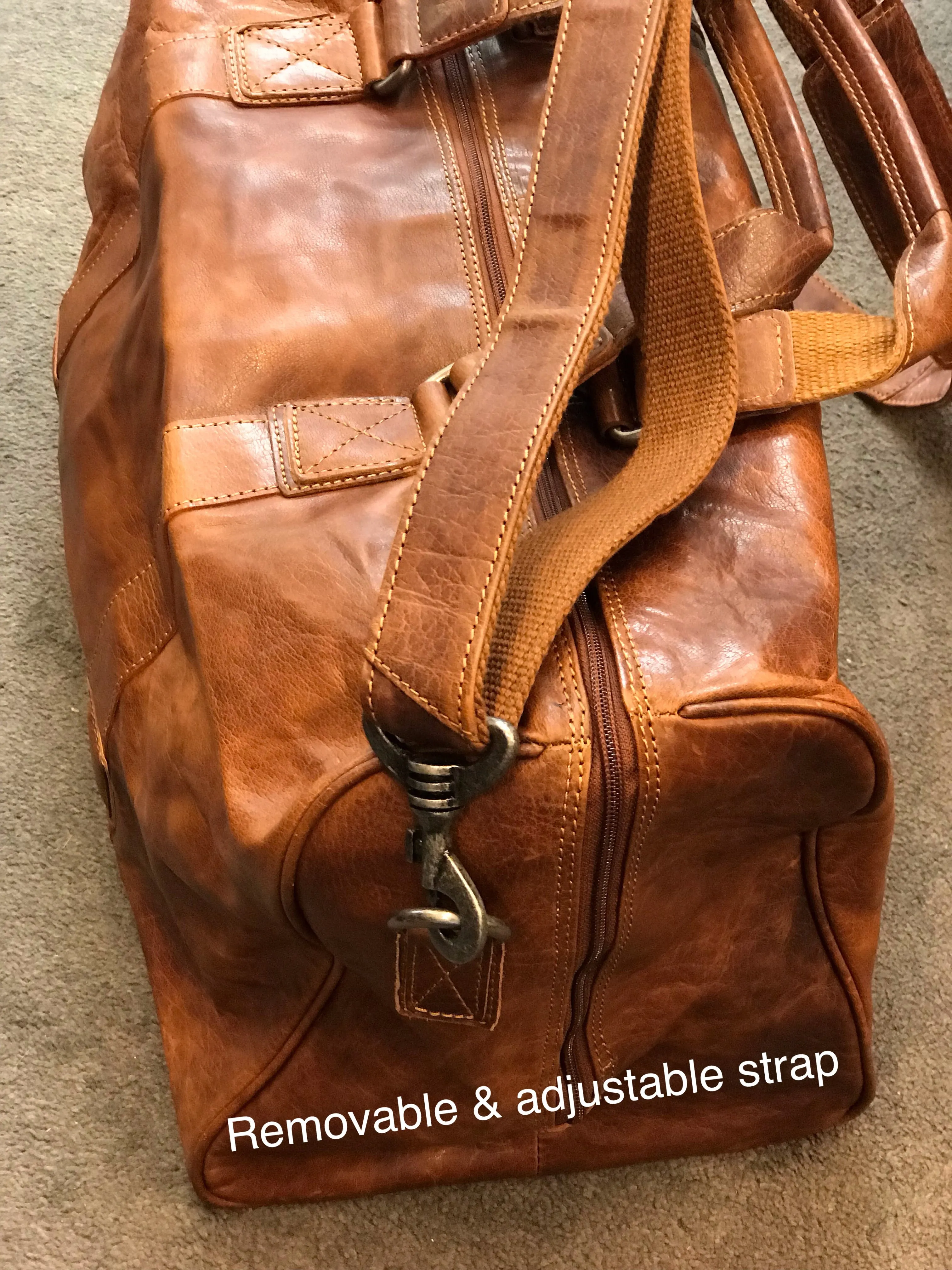 Rugged Hide RH-7320 Cairo Leather Overnight Bag