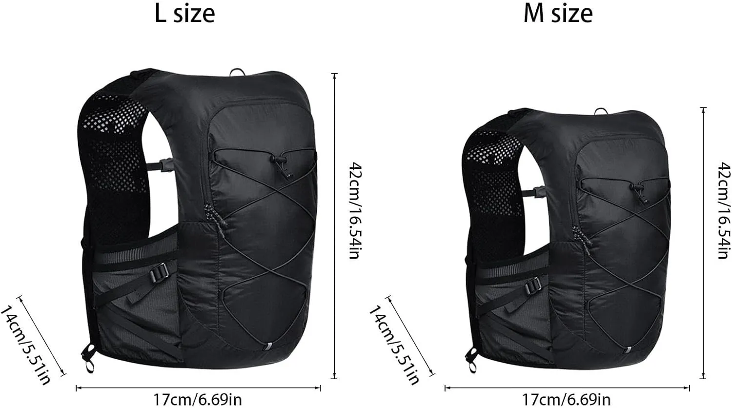 Running Vest Backpack - Outdoor Sports Trail, Running Backpack Trail | Hydration Pack Soft Stable Carry System Enhanced Comfort, Multipurpose Racing Hiking Fitness Bag for Sports Cycling Hiking