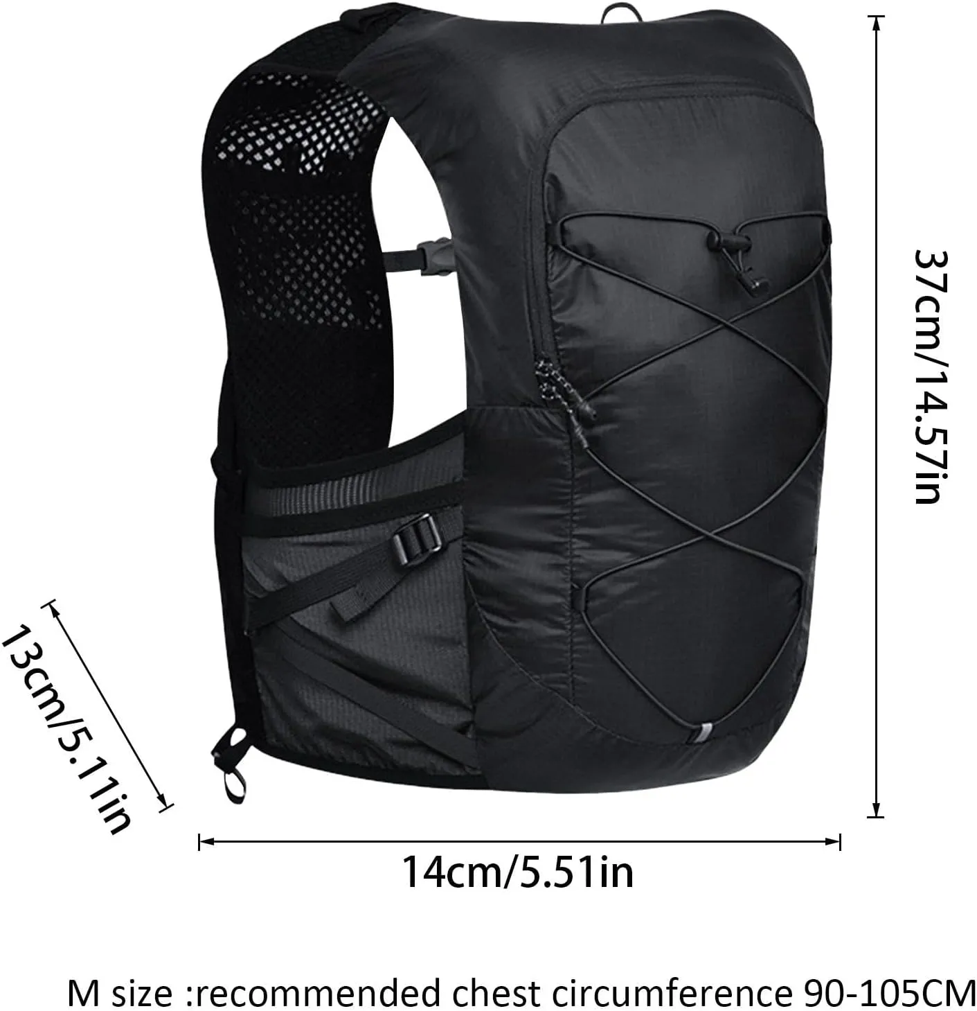 Running Vest Backpack - Outdoor Sports Trail, Running Backpack Trail | Hydration Pack Soft Stable Carry System Enhanced Comfort, Multipurpose Racing Hiking Fitness Bag for Sports Cycling Hiking