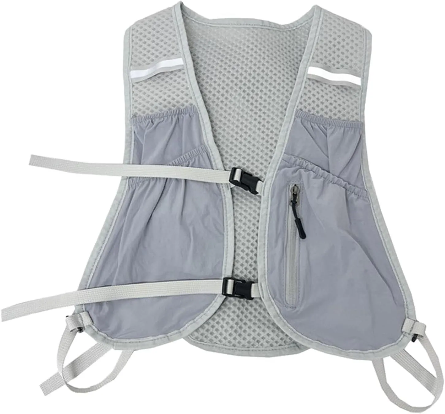 Running Vest Pack Hydration Vest with Reflective Strips Multiple Storage Compartment for Men Women for Hiking Climbing Trail