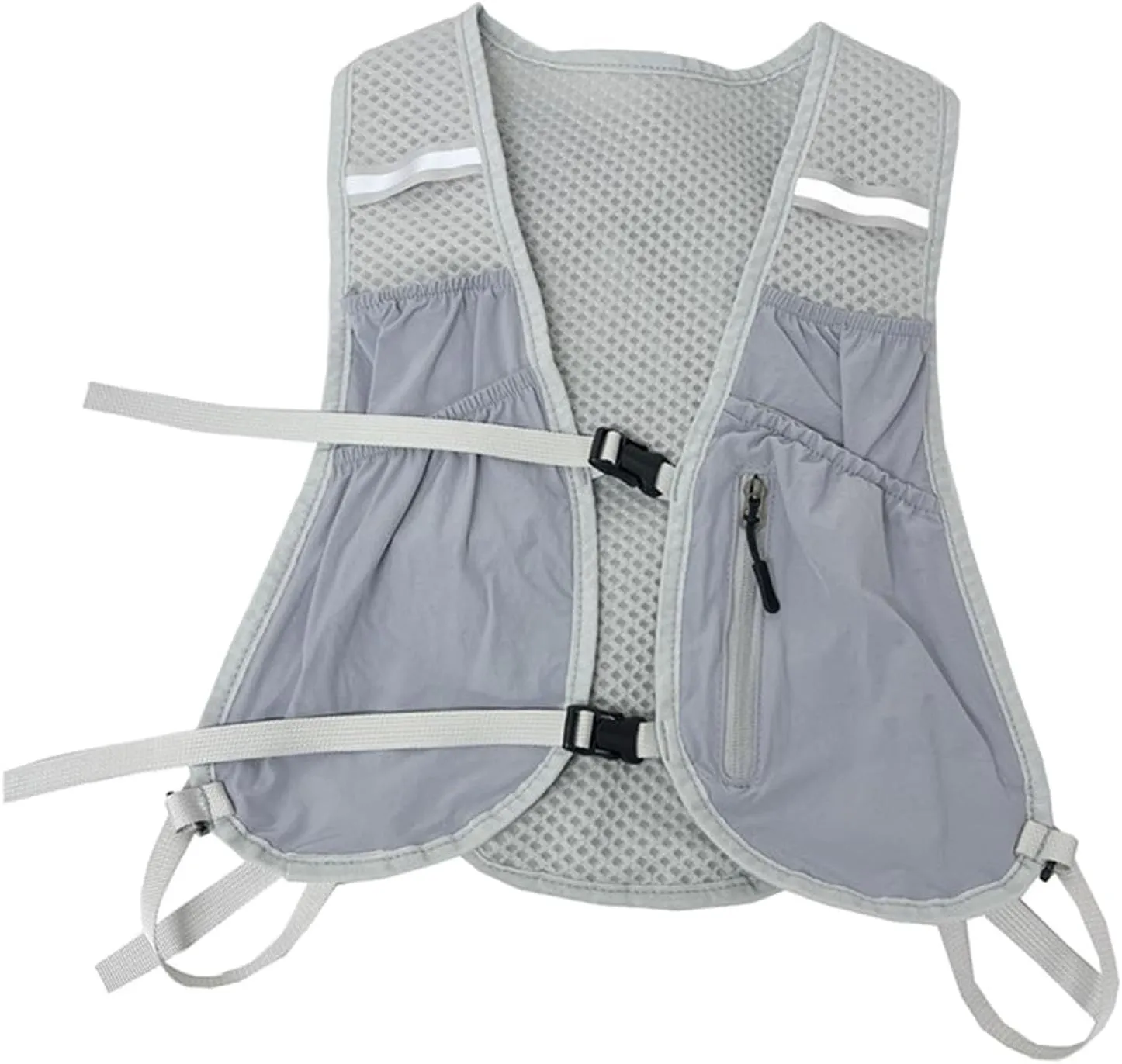 Running Vest Pack Hydration Vest with Reflective Strips Multiple Storage Compartment for Men Women for Hiking Climbing Trail