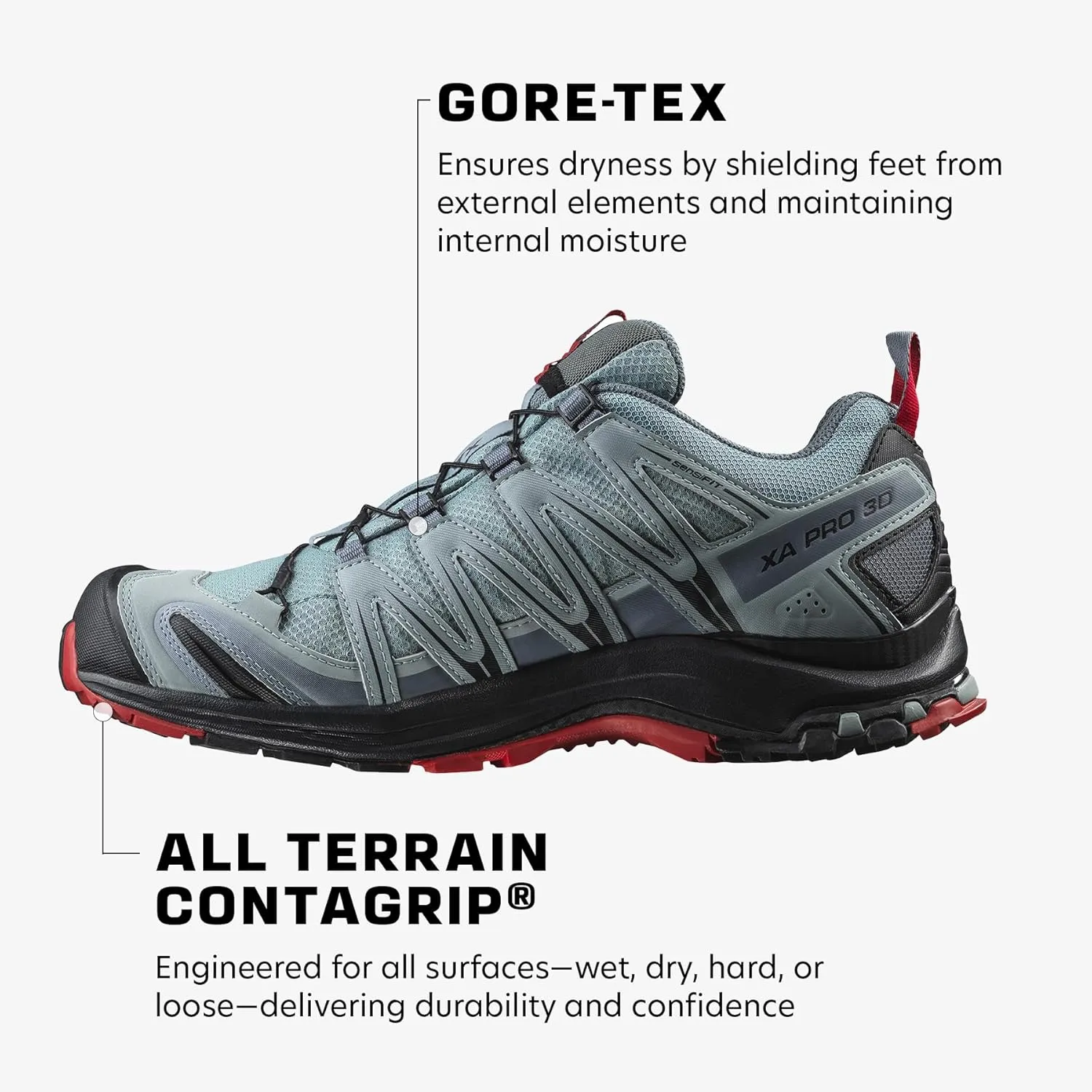 Salomon Men’s XA PRO 3D Gore-Tex Waterproof Trail Running Shoes