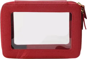 SANHECUN Toiletry bag waterproof cosmetic organizer with handle lagre opening for travelling