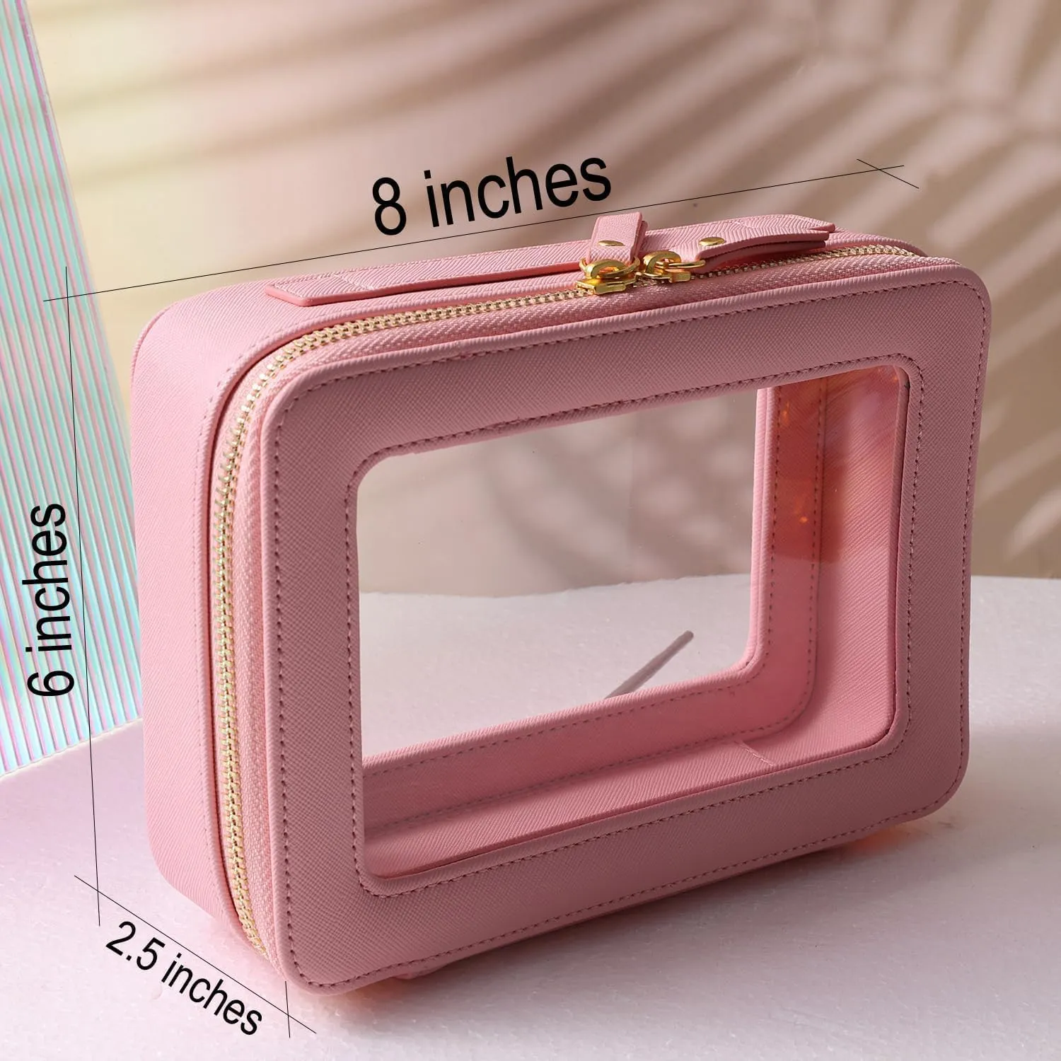SANHECUN Toiletry bag waterproof cosmetic organizer with handle lagre opening for travelling