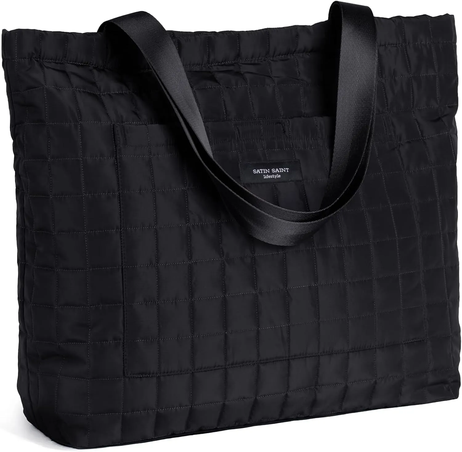 SATINSAINT Large Tote Travel Bag for Women, Lightweight Quilted Carry-All Shoppers Tote for Travel, Work, Gym and Casual Use