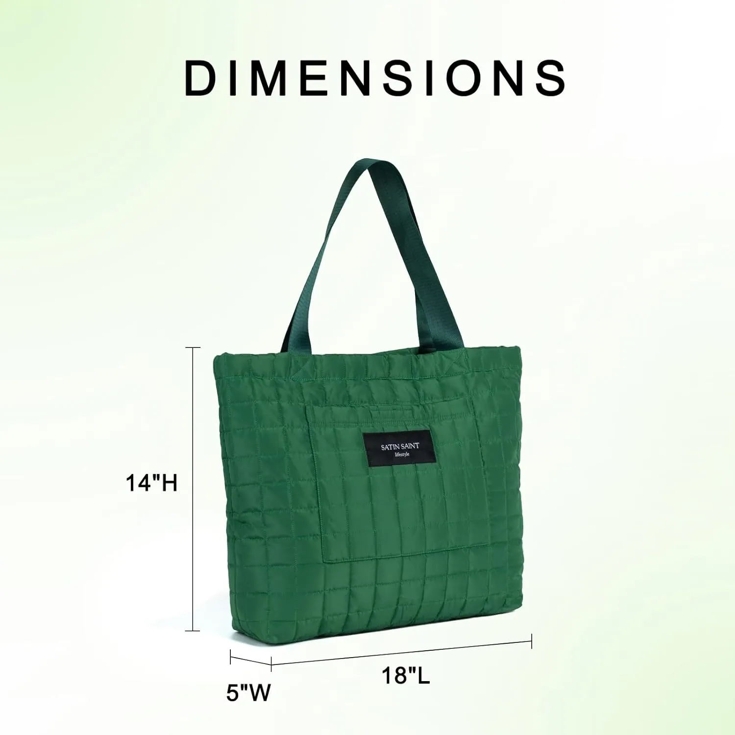 SATINSAINT Large Tote Travel Bag for Women, Lightweight Quilted Carry-All Shoppers Tote for Travel, Work, Gym and Casual Use
