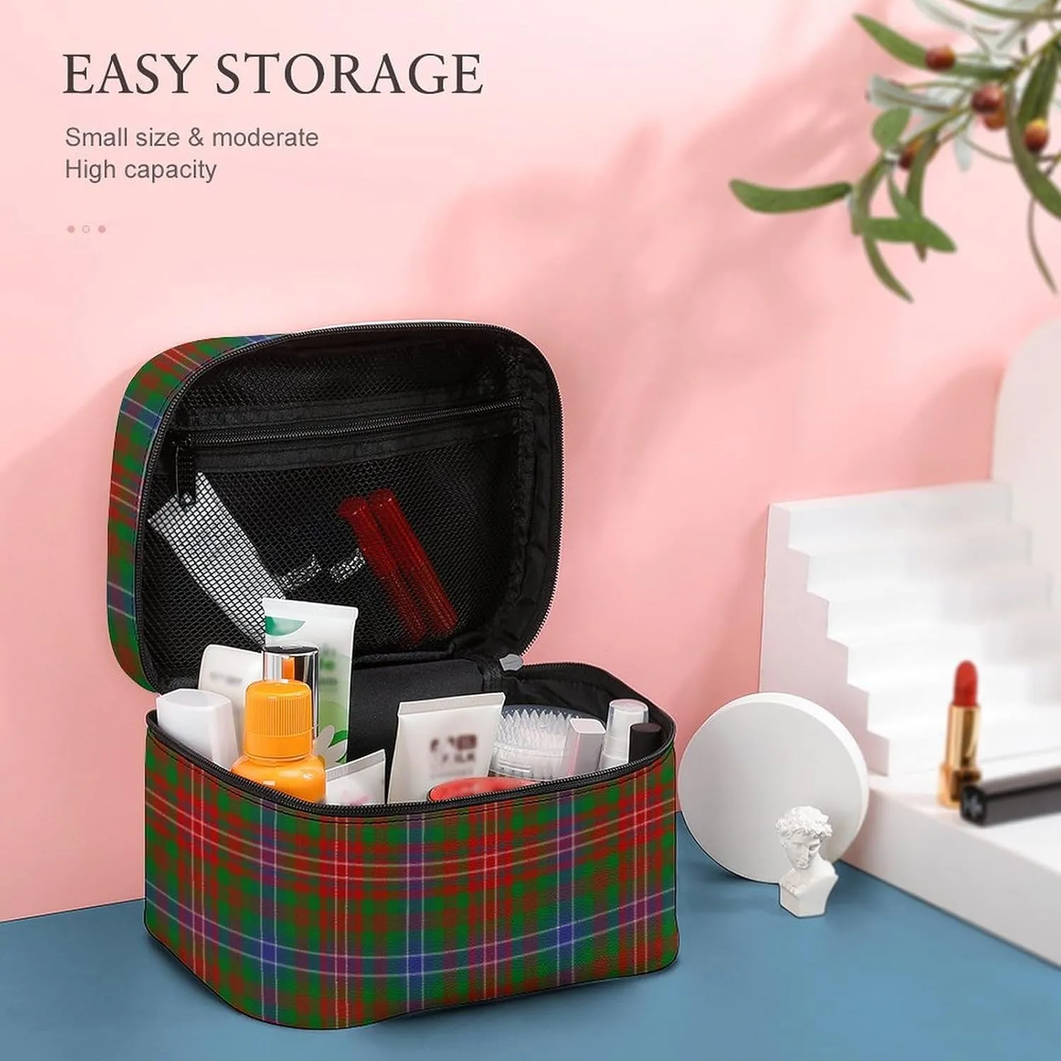 Scottish Clan Wilson Tartan Plaid Large Capacity Soft And High-value Practical Makeup And Wash Bag