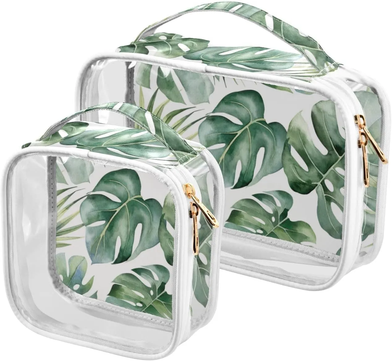 senya Toiletry Bags Fox Nuts, Clear Makeup Organizing Bag for Women Men, Waterproof Makeup Bag Travel Cosmetic Bags for Bathroom, Business, Vacation - 2 Pack