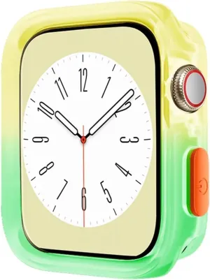 SERDAS Candy Color Case For Apple Watch Cases 40MM 41MM 44MM 45MM Soft Silicone Transparent Protective Bumper For iWatch Series 9/8/7/6/5/Se Cases