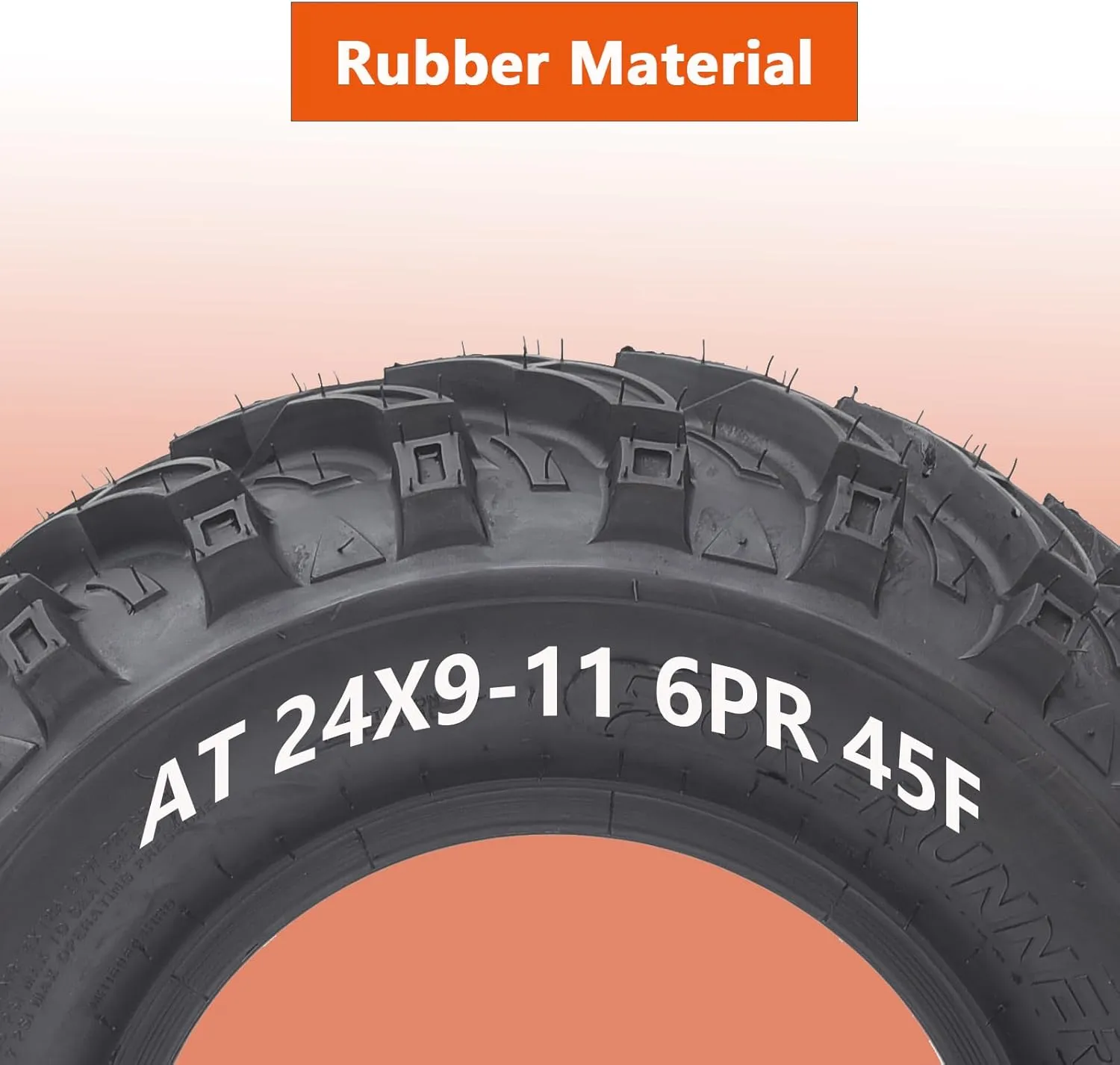 Set of 4 ATV ＆ UTV Tires TROPOW All Terrain Tires atv tires 24x9-11 Front＆24x9-11 Rear, 6PR Tubeless