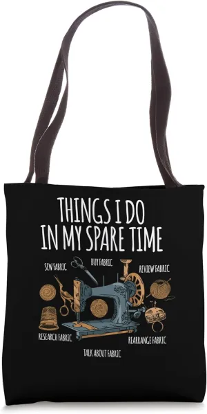 Sewing Machine Humor Driving Sew Quilting Funny Quilter Fan Tote Bag