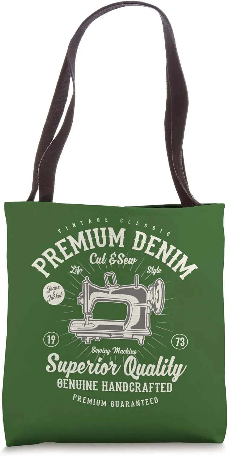 Sewing Machine retrostyle Tote Bag