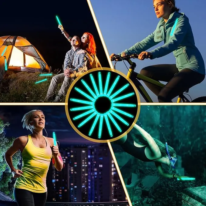 Shappy 30 Pcs 6 Inch Glow Sticks with 12 Hour Duration Bright Emergency Light Sticks for Camping Hiking Activities Glowsticks for Party Bulk Accessories