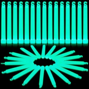 Shappy 30 Pcs 6 Inch Glow Sticks with 12 Hour Duration Bright Emergency Light Sticks for Camping Hiking Activities Glowsticks for Party Bulk Accessories