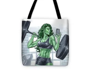 She Hulk Bar-belled - Tote Bag