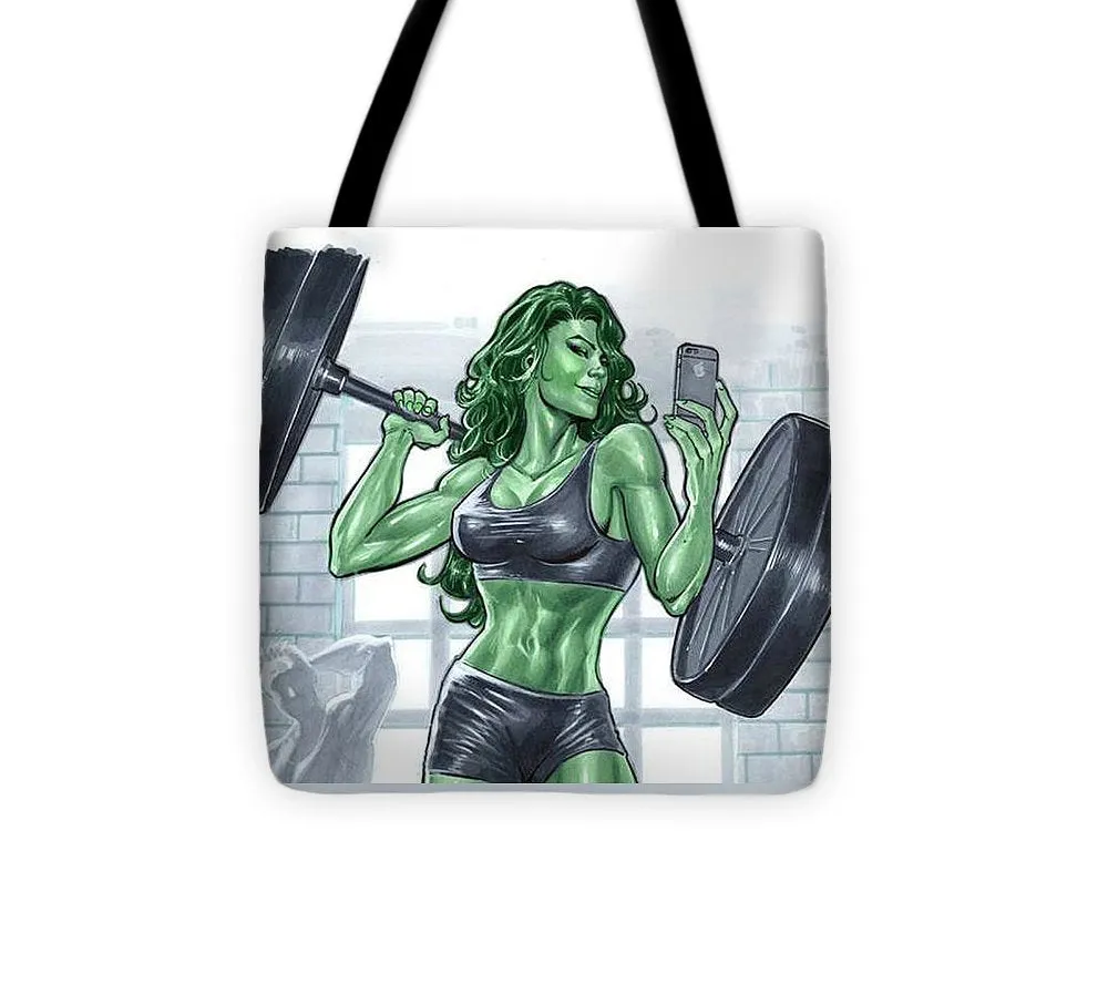 She Hulk Bar-belled - Tote Bag