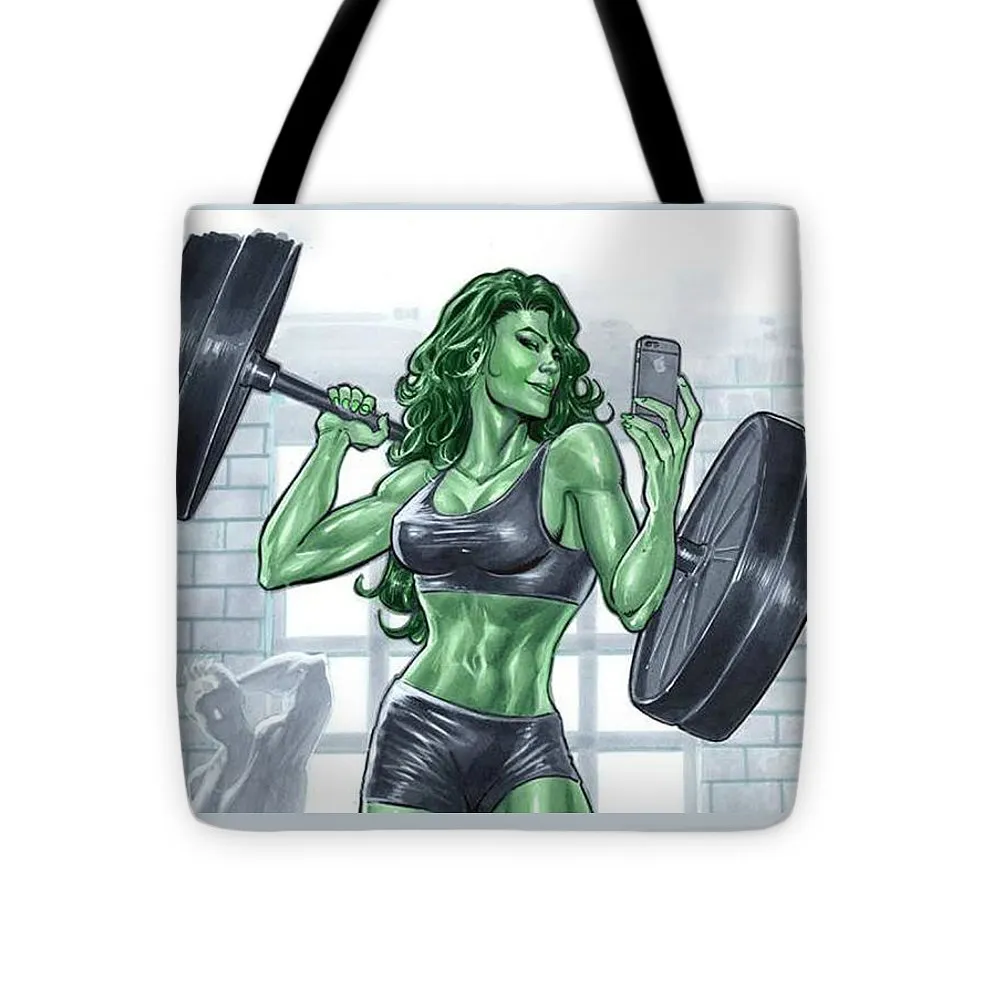 She Hulk Bar-belled - Tote Bag