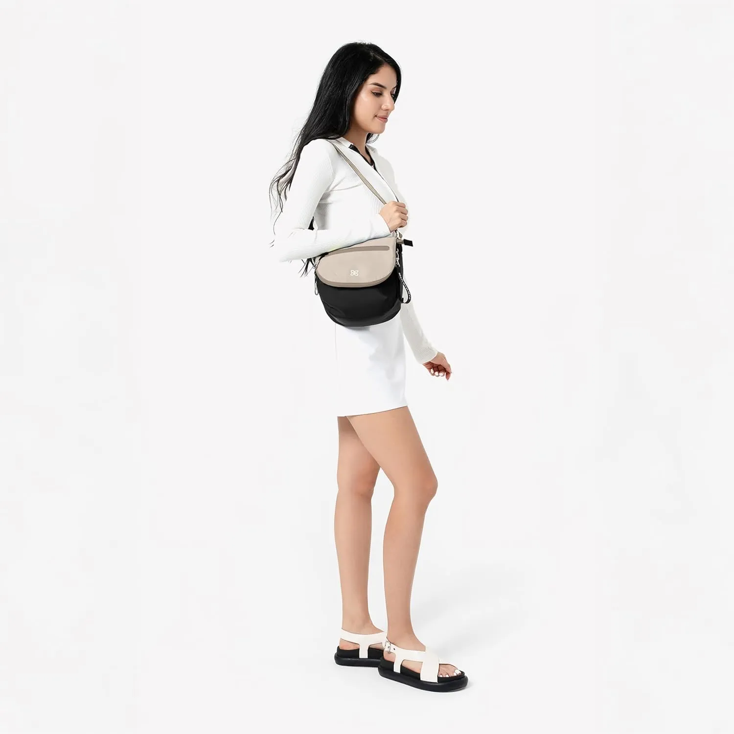 Sherpani Milli, Nylon Flap Crossbody Purse, Medium Shoulder Bag, Travel Crossbody Bags for Women, RFID Protection
