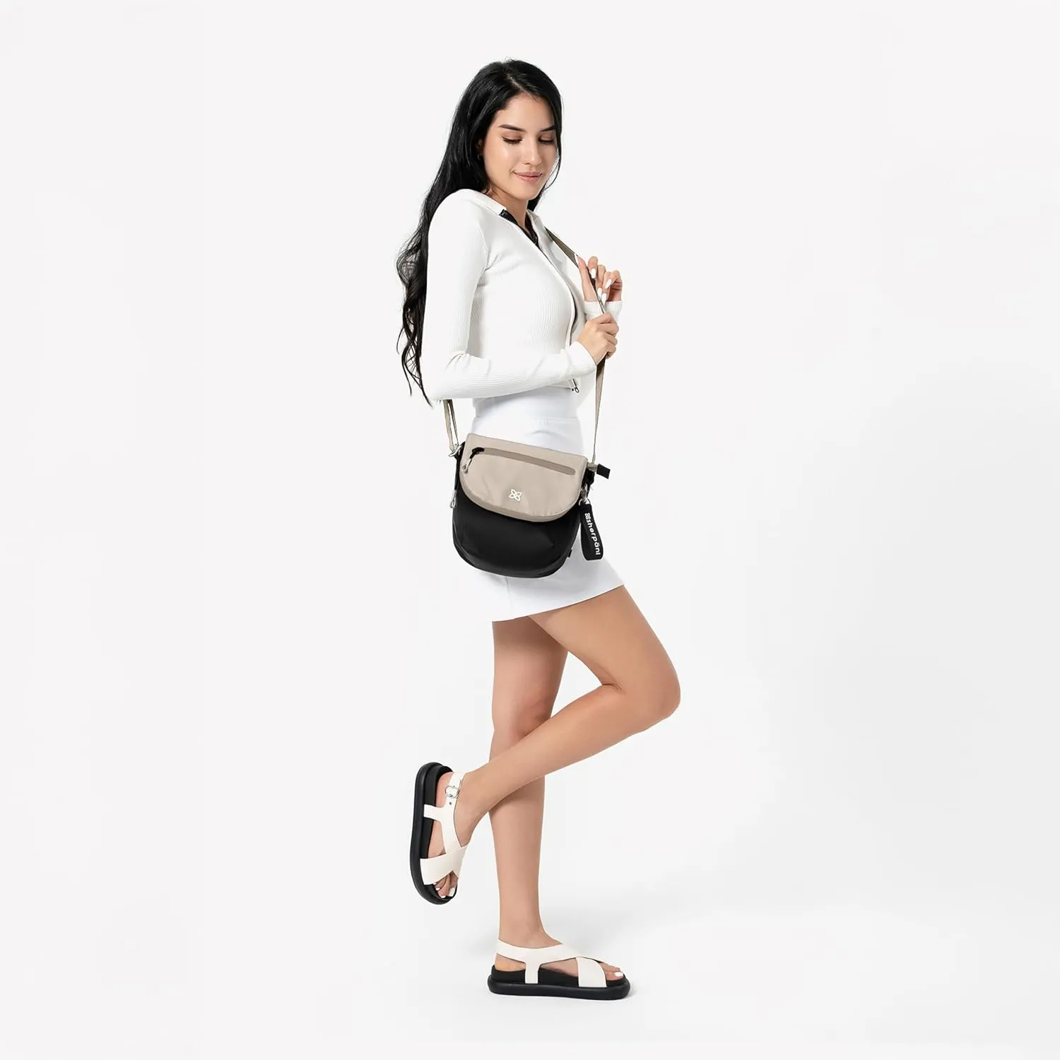 Sherpani Milli, Nylon Flap Crossbody Purse, Medium Shoulder Bag, Travel Crossbody Bags for Women, RFID Protection