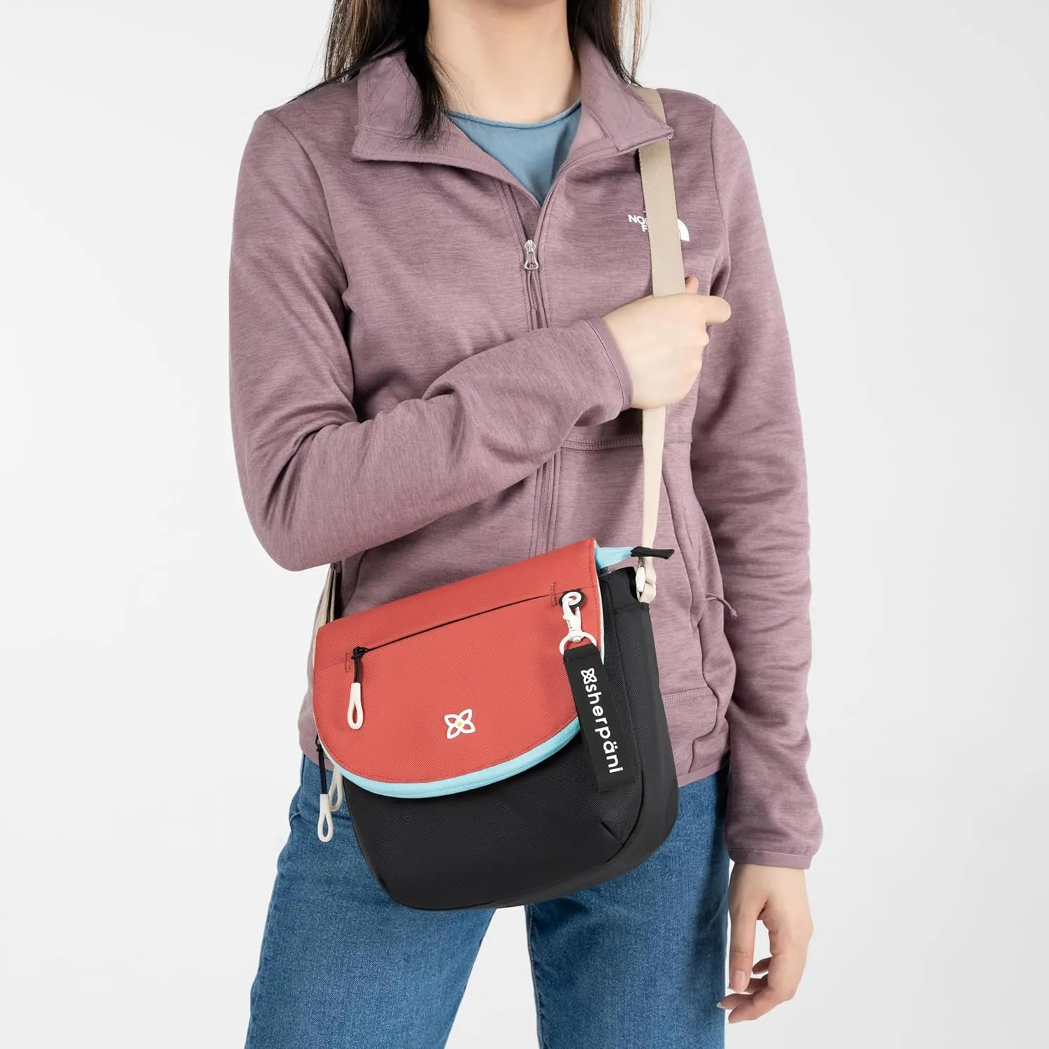 Sherpani Milli, Nylon Flap Crossbody Purse, Medium Shoulder Bag, Travel Crossbody Bags for Women, RFID Protection