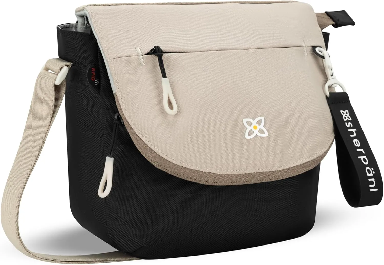 Sherpani Milli, Nylon Flap Crossbody Purse, Medium Shoulder Bag, Travel Crossbody Bags for Women, RFID Protection