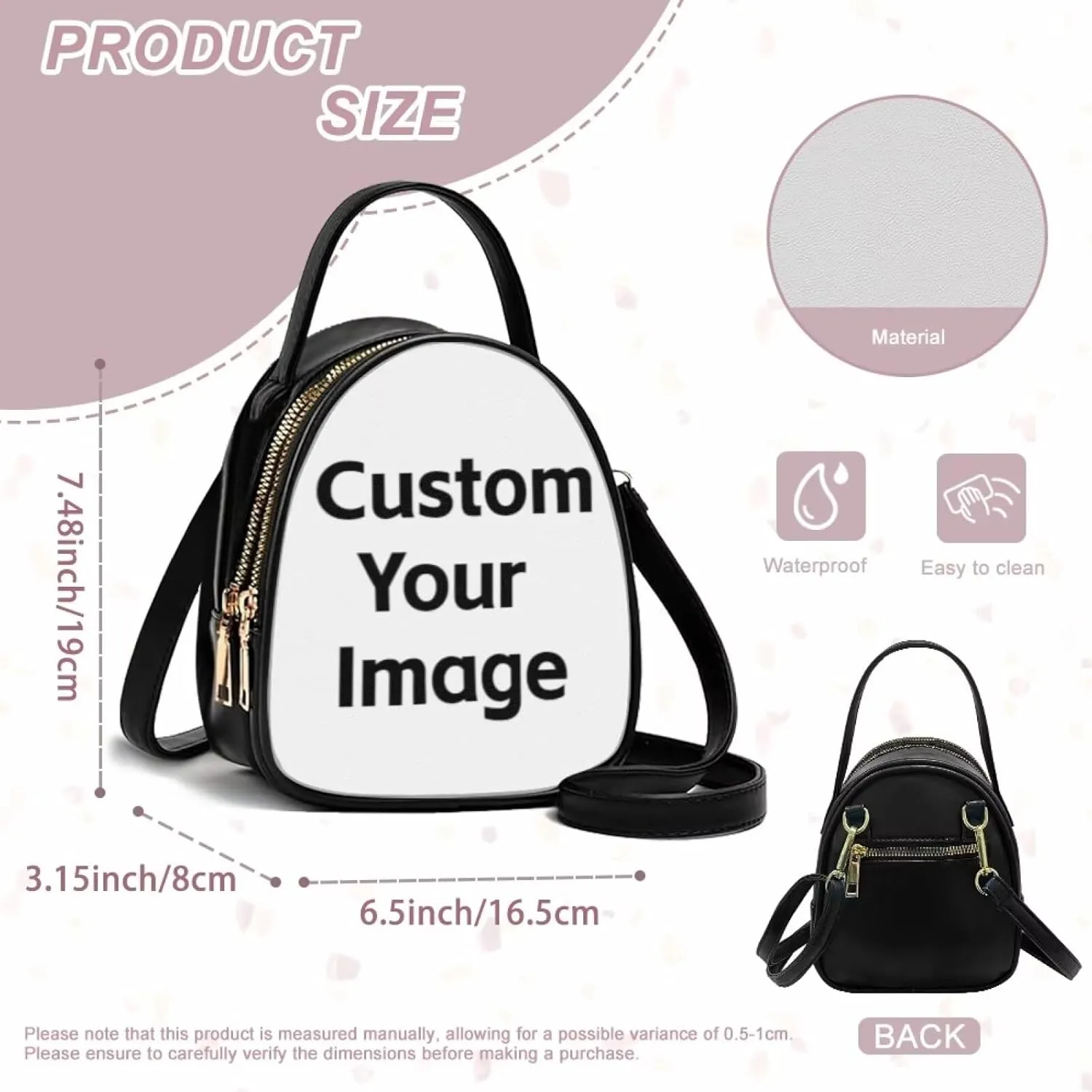 Shoulder Tote Bag for Women Work Double Layer Crossbody Sling Bags for Women Small with Zipper Closure
