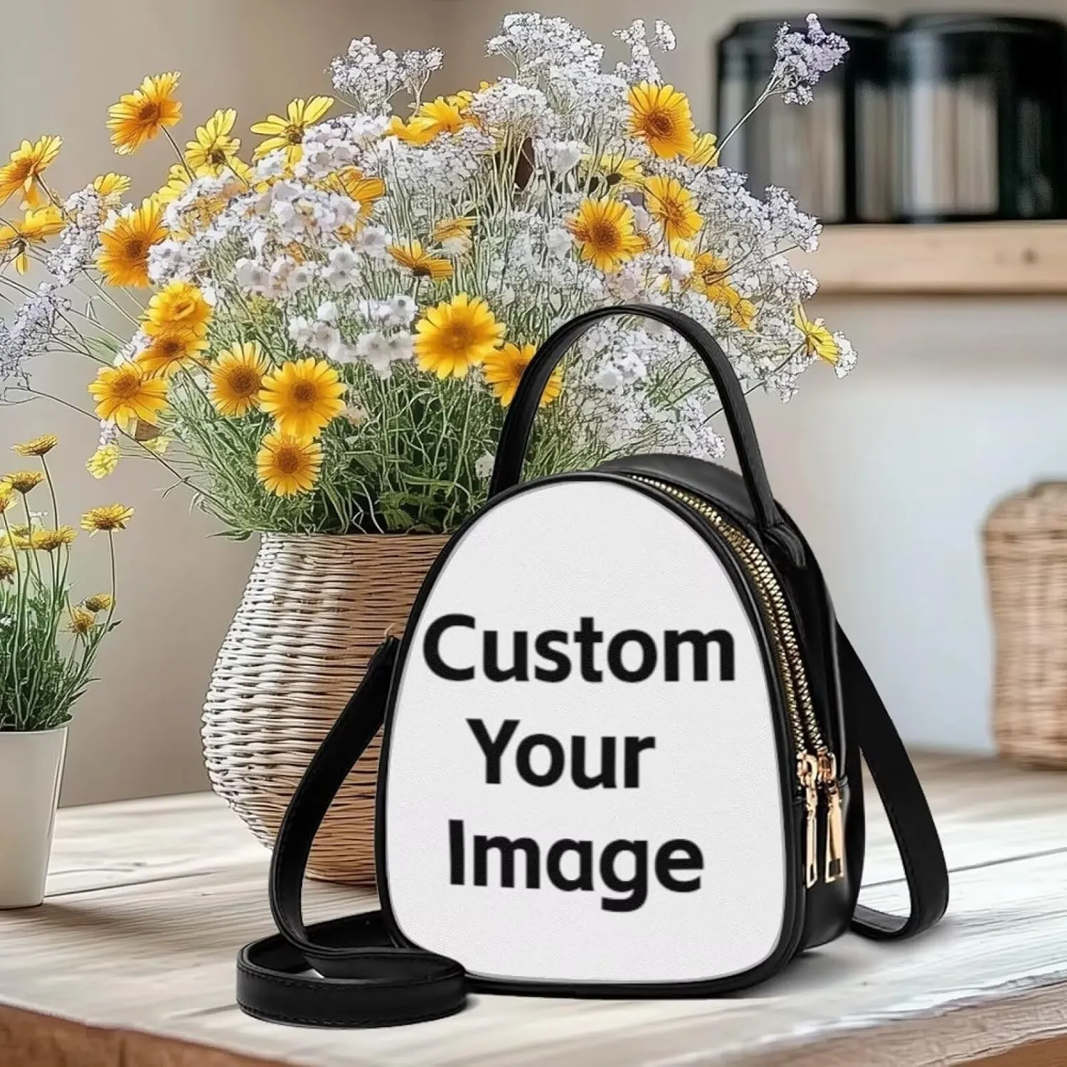 Shoulder Tote Bag for Women Work Double Layer Crossbody Sling Bags for Women Small with Zipper Closure