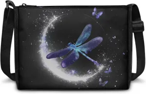 Small Capacity Shoulder Bag for Women Men Crossbody Purse Bags Lightweight Travel Tote Handbag with Zipper Closure