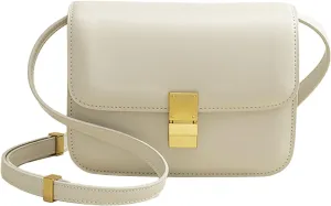 Small Crossbody Bag for Women Trendy Shoulder Bag PU Leather Square Crossbody Shoulder Purse Flap Satchel Handbag