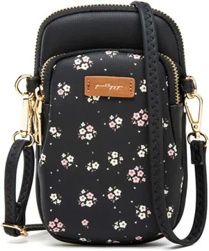 Small Crossbody Purse for Girls, PU Leather Cell Phone Wallet Shoulder Bag with Removable Strap