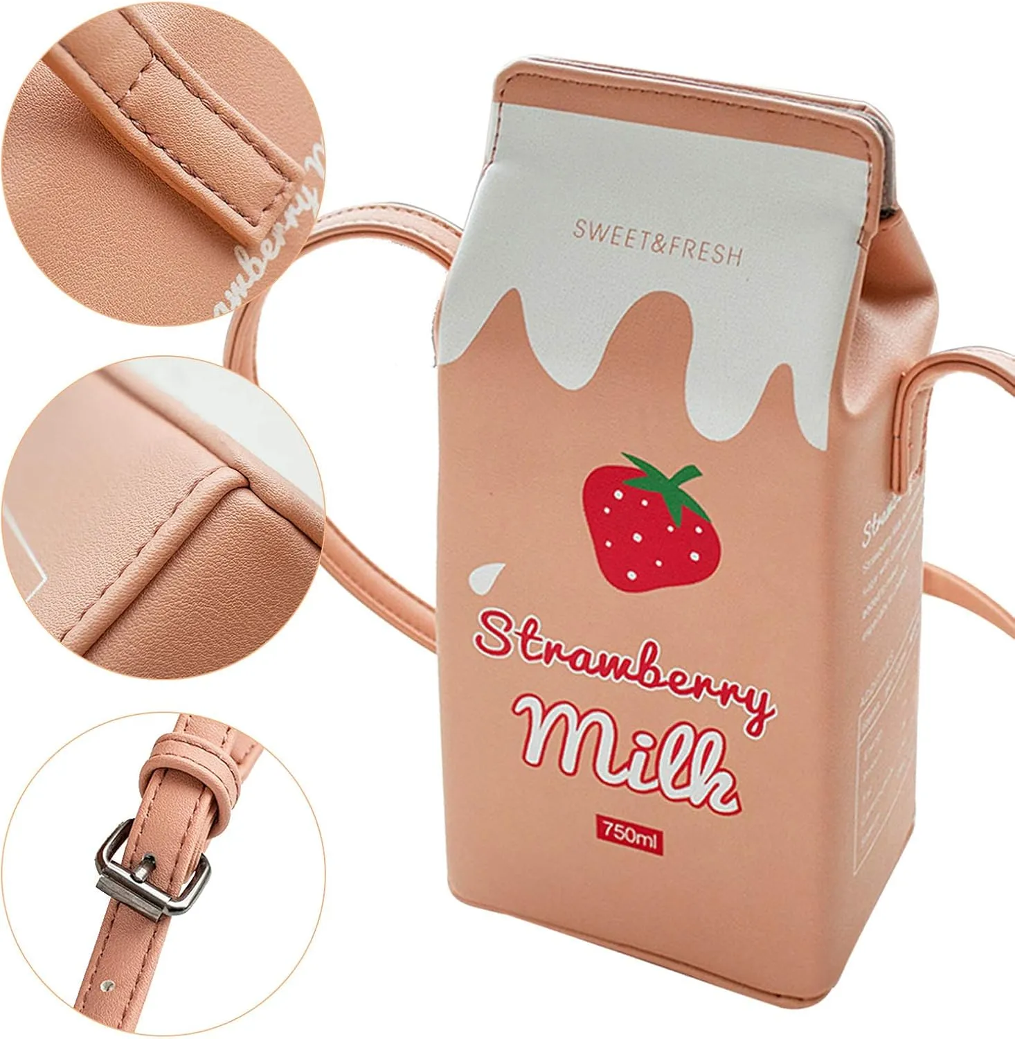 Small Crossbody Purse for Girls, PU Leather Cell Phone Wallet Shoulder Bag with Removable Strap