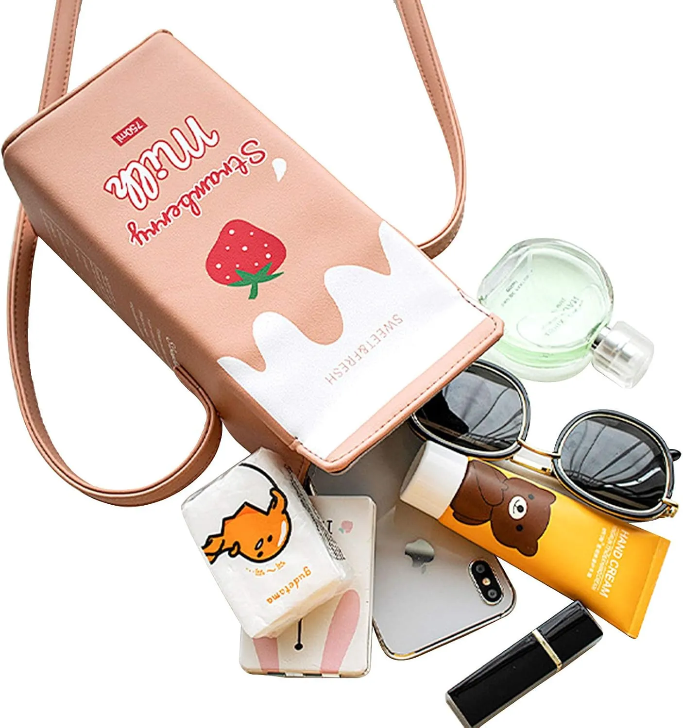 Small Crossbody Purse for Girls, PU Leather Cell Phone Wallet Shoulder Bag with Removable Strap