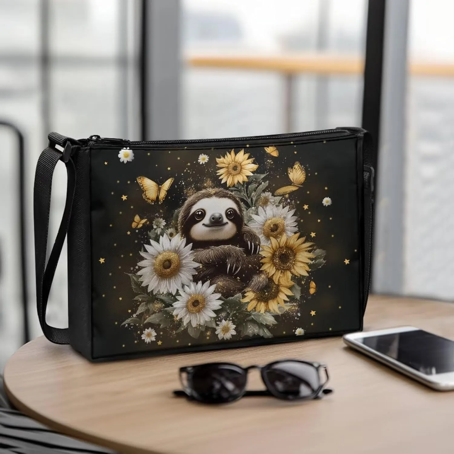 Small Shoulder Bag for Women ＆ Men Adjustable Crossbody Bag with Zipper Closure Trendy Sling Bag for Travel Sports