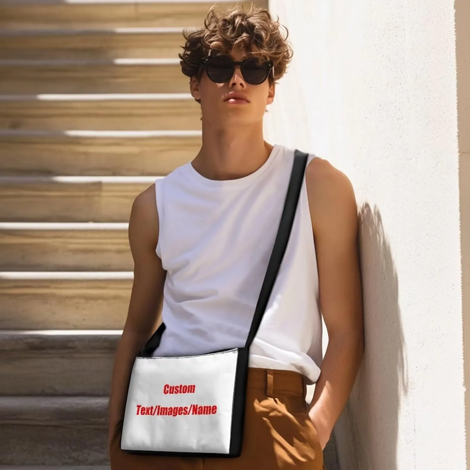 Small Shoulder Bag for Women ＆ Men Adjustable Crossbody Bag with Zipper Closure Trendy Sling Bag for Travel Sports