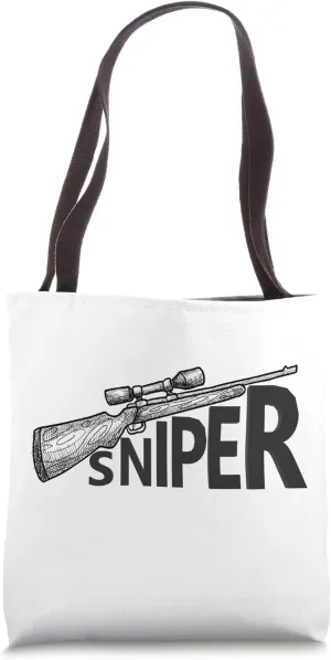 Sniper rifle Shotgun Gun machine Gun Weapon Shooting Trigger Tote Bag
