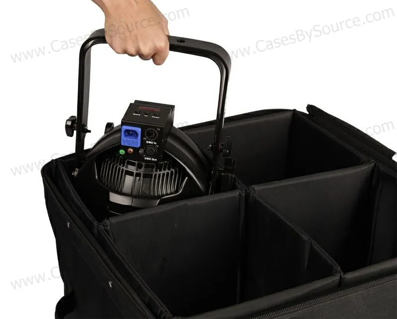 Soft Rolling Case holds 4 Par 64 Can Light Fixtures