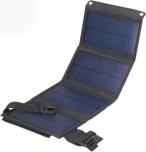 Solar panel charging 10W 6V, solar foldable bag, outdoor portable charging panel for mobile phone or mini fan,with a USB male to felmale extension cable, Black