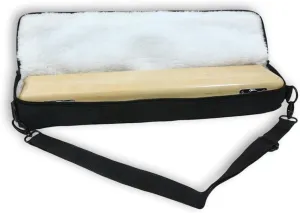 Solid Wood Flute Case Carrying Case for 16 Hole /17 Hole Flute with Adjustable Shoulder Strap Soft Bag Flute Storage Box Flute Woodwind Instrument Accessories for Flute Protection (16 hole)