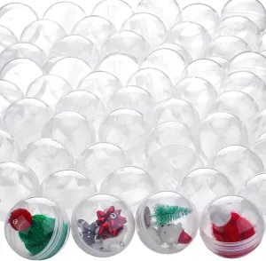 Sosation 150 Pcs 2 Inch Gumball Vending Machine Capsules Empty Round Capsules Plastic Containers Toy Supplies for Easter Prizes Party Favors