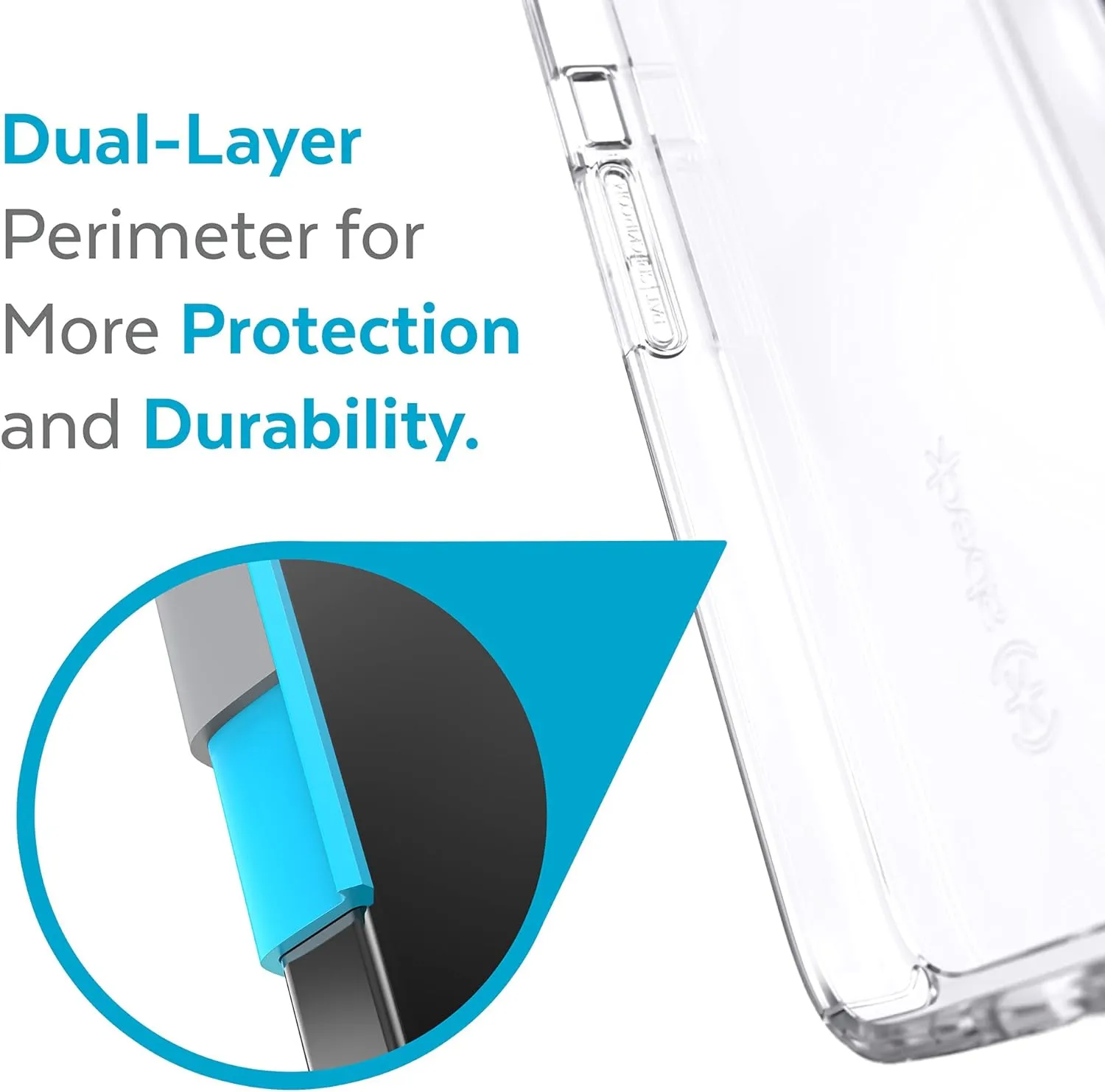 Speck iPhone 13 Mini Case - Drop Protection, Wireless Charging Compatible, Clear, Antimicrobial