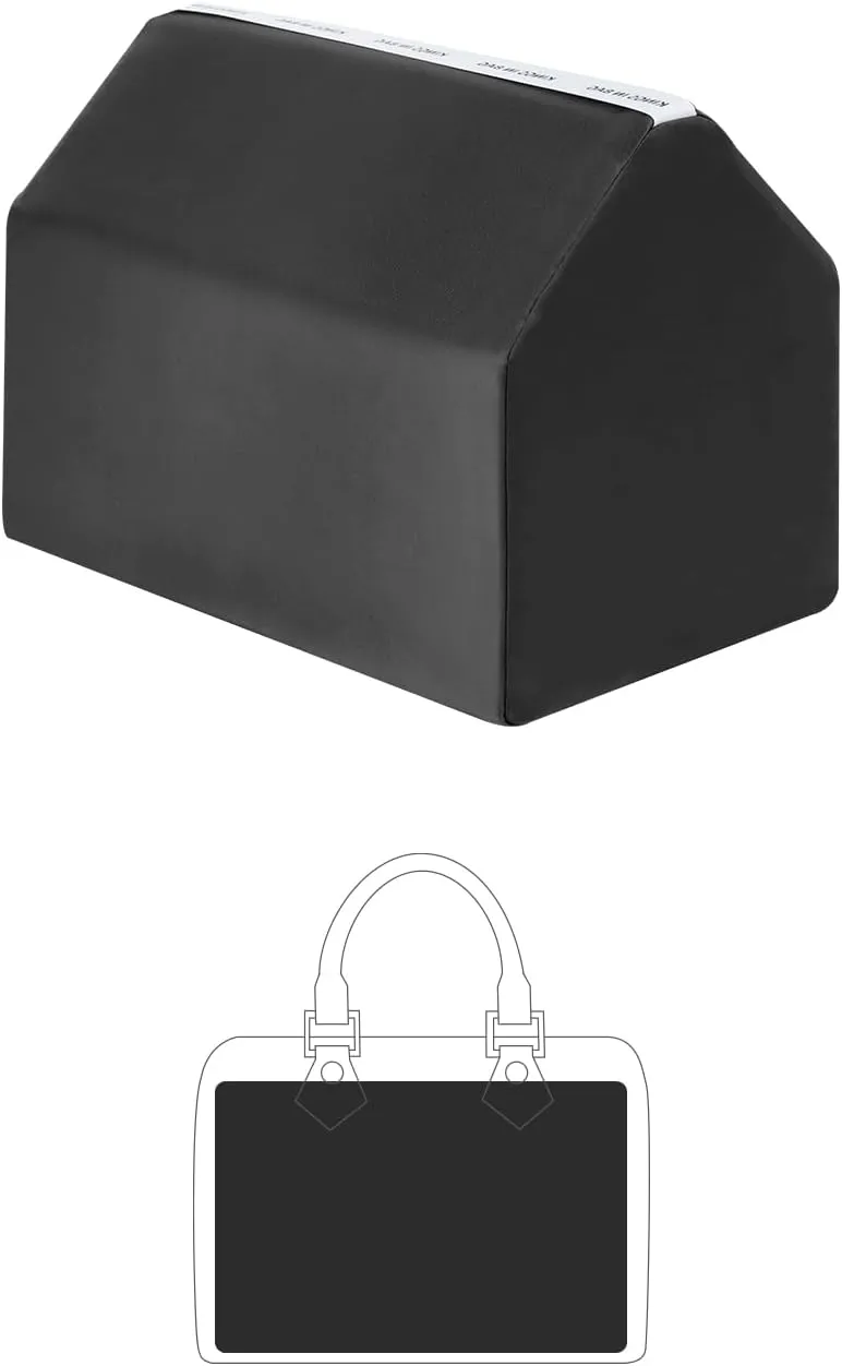 Speedy 25 Purse Pillow Insert, Handbag Filler Compatible with LV Speedy Bags, Luxury Handbag Shaper with Soft Satins Surface and Memory Foam Inner (Black, Speedy25)