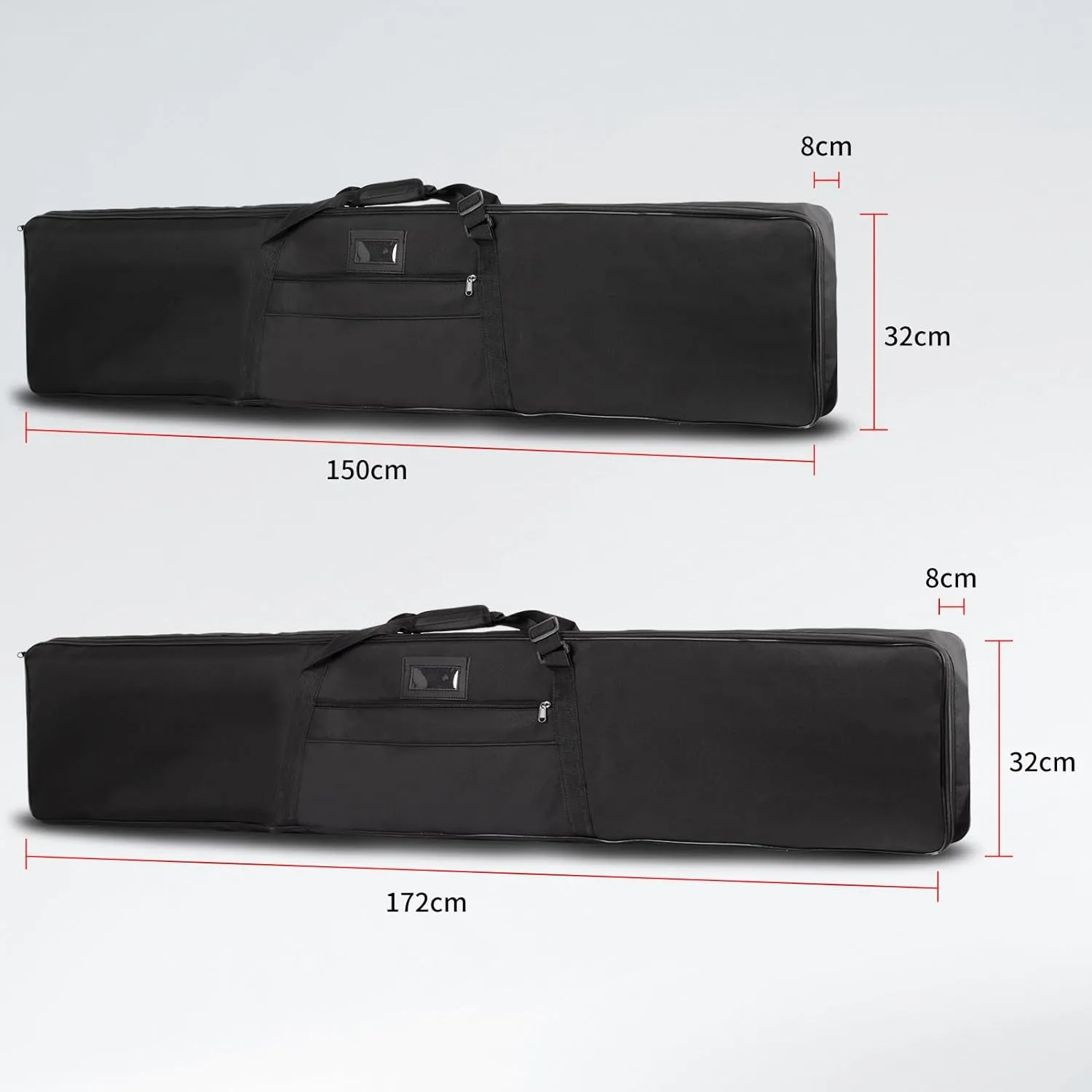SPG Archery Recurve Bow Case for Longbow and Traditional Bow, 2 Sizes Longbow Case Full Length Traditional Recurve Bow Cases for Youth and Adults with Pocket to Store Arrow Quiver