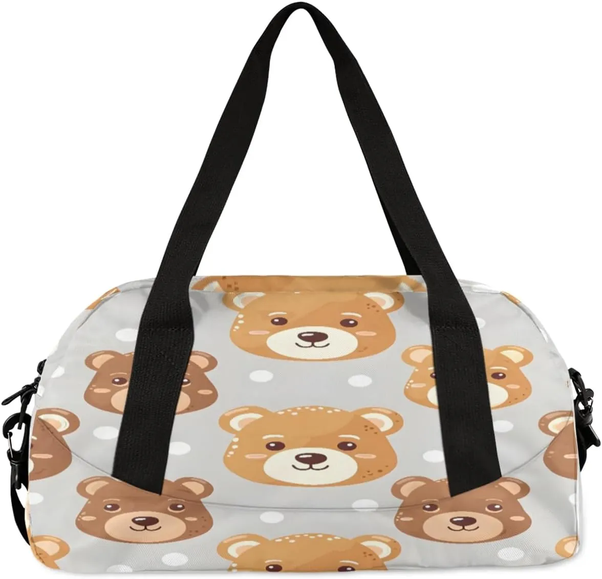 Sport Duffel Bag Bears Dots Kids Gym Bag Weekender Overnight Bags for Boys Girls Teens Carry On Workout Travel Bag